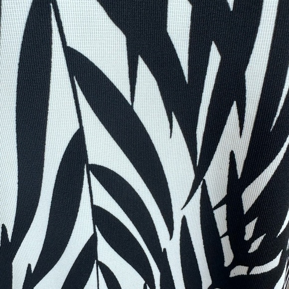 Boston Proper black/white palm leaf print sleeveless maxi dress size medium - Picture 7 of 10